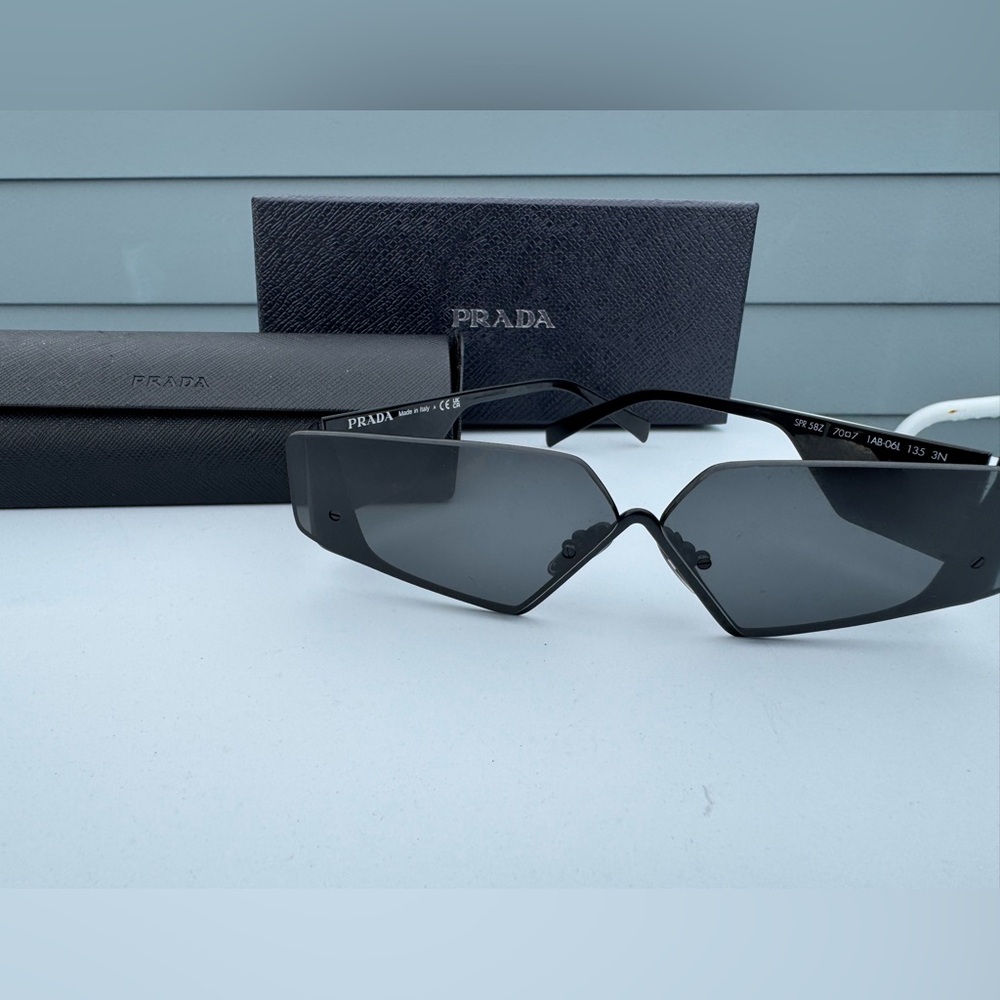 Prada Black Geometric Sunglasses